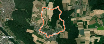Blauer Laubbaum Rundwanderweg Mechenhard