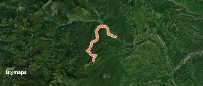 Cheile Tișiței  – Pârâul Cristianu  – Golul Roibului  – Șaua Geamăna (red triangle)