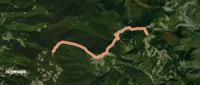 Poiana Șindrilita – Valea Zăbăluța – Vîrful Mîrdanu – Vîrful Lăcăuți (blue triangle)