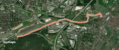 Karlsruhe Wasserwerkbrücke - Durlach Bahnhof
