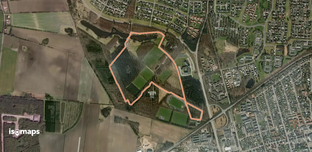Blå vandresti ved Vojens Fritidscenter