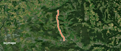 Hauptlinie des SAV (blauer Balken)
