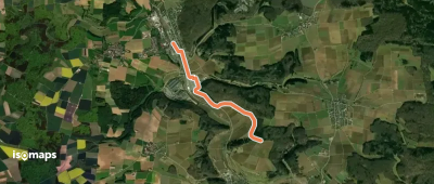 Amstetten Bahnhof - Heide am Kreuzstein - Hochberg (gelbe Raute)