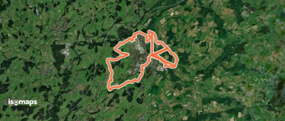 Halbmarathonstrecke bei Wangen