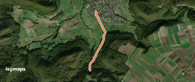 Querweg - Talheim - Weg-7 - Talheim - bis Ende Wasserfall aus Sicht Talheim