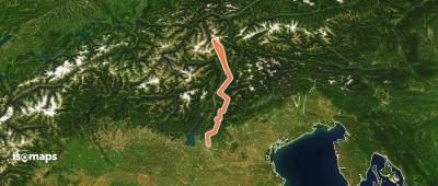 Sentiero Europeo E5, Italia