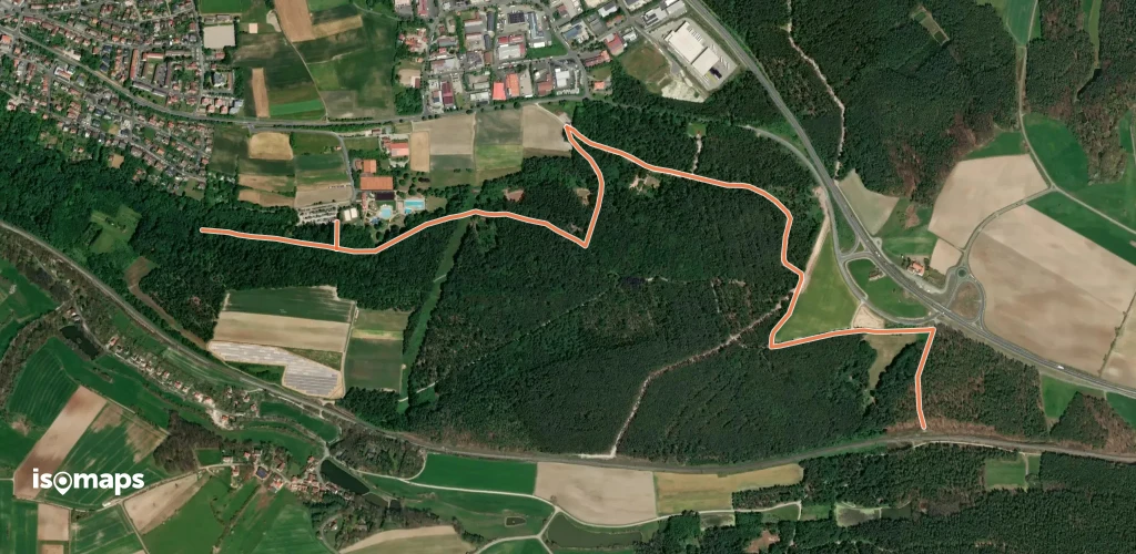 Grüne Nordic Walking Strecke