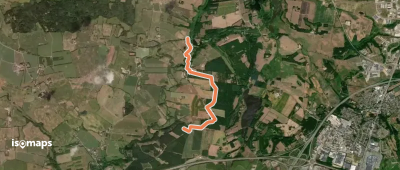 blå rute i Klintenborg Plantage