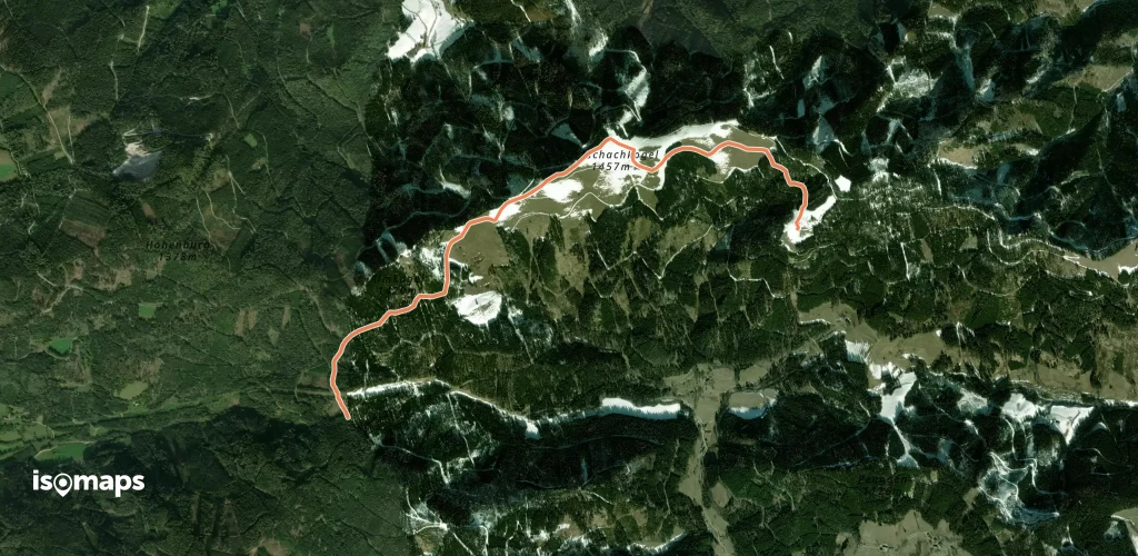 Wanderweg Kreuzsattel - Kletschach-Alm