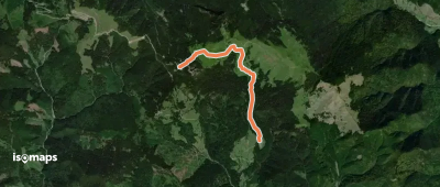 Schitul Rarău – Hotel Rarău (yellow triangle)