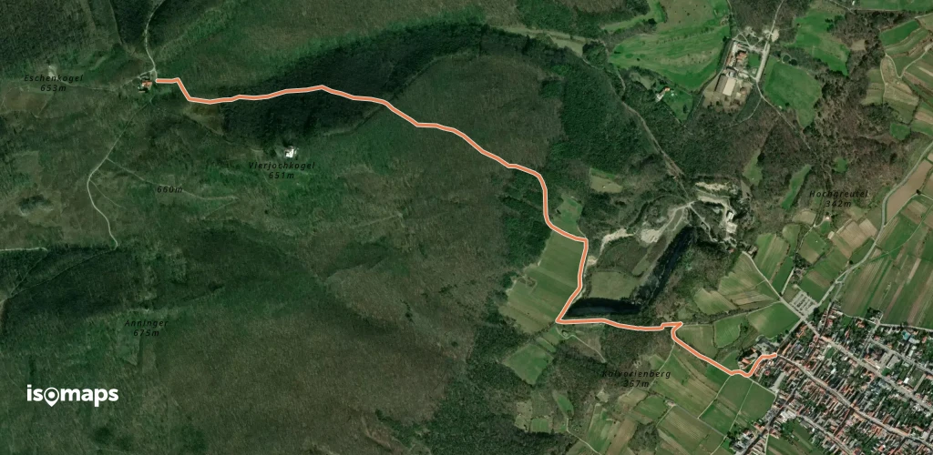 Gumpoldskirchen Zentrum - Kreuzweg - Hubertushütte - Kalenderweg - Anningerhaus