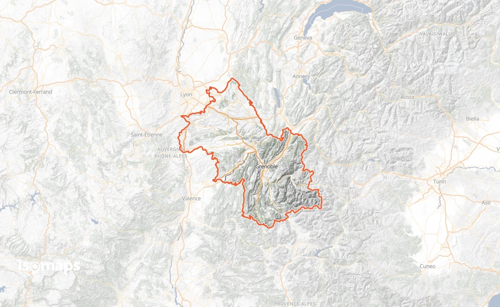 Map of Isère
