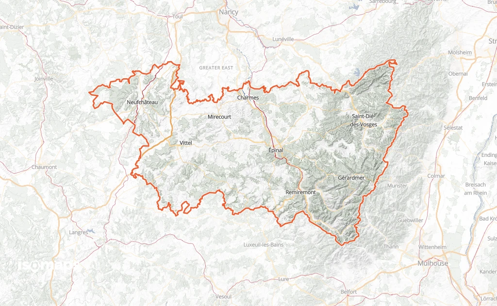 Map of Vosges